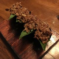 Sushi basil onion at Uchiko in Austin