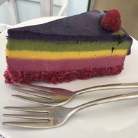 Rainbow cake 🌈🌈🌈🌈🌈🌈 at MyRaw Food  in Brno