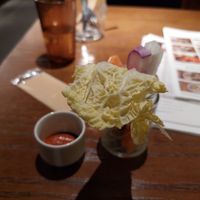 Veg and sauce at Farm Table Suzu in Niigata