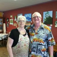 Friendly owners of the cafe at Courtyard Cafe in Qualicum Beach