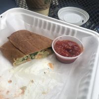 Small portions but very tasty  at Courtyard Cafe in Qualicum Beach