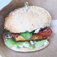 Vegan Italian Burger  at Verde Cafe in Moscow