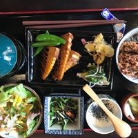 Lunch set at Cafe 85 in Kyoto