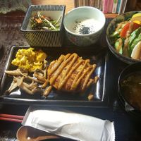 Made the combo myself - 165¥! Enough for a hungry man^^ at Cafe 85 in Kyoto