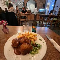 Boulets sauce Liégeoise   at The Judgy Vegan in Brussels