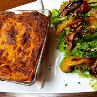 Lasagne at The Judgy Vegan in Brussels