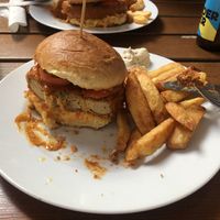 Seitanburger(would not recommend!)  at The Judgy Vegan in Brussels