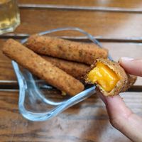 Cheese croquettes at The Judgy Vegan in Brussels