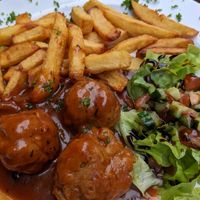 Boulets liégeoise at The Judgy Vegan in Brussels