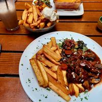 Very huge french fries😄Diner was Good! at The Judgy Vegan in Brussels
