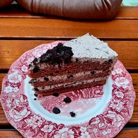 Our Dessert Oreo Cake very Delicious! at The Judgy Vegan in Brussels