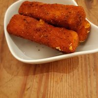 Cheese croquettes at The Judgy Vegan in Brussels
