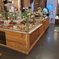 The counter at The Judgy Vegan in Brussels