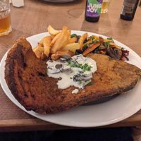 Schnitzel at The Judgy Vegan in Brussels