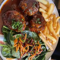 Meatball consistency was just gross and the sauce absolutely not my or my partners taste.   at The Judgy Vegan in Brussels
