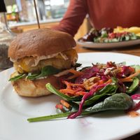 Burger potatoes Love   at The Judgy Vegan in Brussels