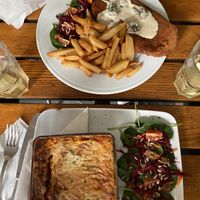 Lasagne & Schnitzel XXL  at The Judgy Vegan in Brussels