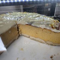 Pumpkin cheesecakee  at The Judgy Vegan in Brussels