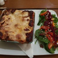 Lasagne at The Judgy Vegan in Brussels