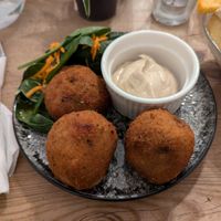 Arancini at The Judgy Vegan in Brussels