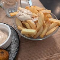 Fries at The Judgy Vegan in Brussels