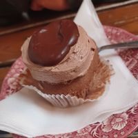 Chocolate cupcake at The Judgy Vegan in Brussels