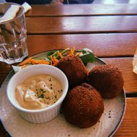 Arancini at The Judgy Vegan in Brussels