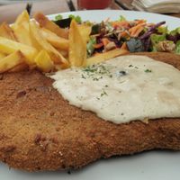 Seitan schnitzel at The Judgy Vegan in Brussels