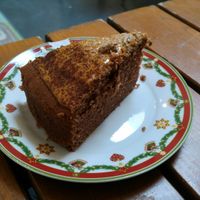 Chocolate & peanut butter cake at The Judgy Vegan in Brussels