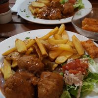 Meatballs at The Judgy Vegan in Brussels