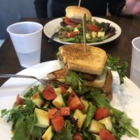 TALT (bottom) and Vegan burger (top)  at Kollective Coffee & Tea in Hot Springs