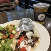 Gyro and iced Moroccan mint tea   at Kollective Coffee & Tea in Hot Springs