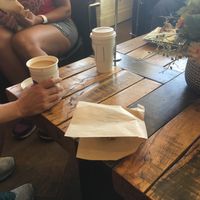 Awesome coffee and vegan cinnamon banana bread at Kollective Coffee & Tea in Hot Springs