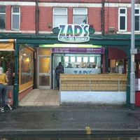 Front of takeaway  at Zad's in Manchester