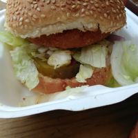 Fillet burger at Zad's in Manchester