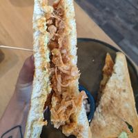 Bbq jackfruit sandwich at Kornerstone in East Aurora
