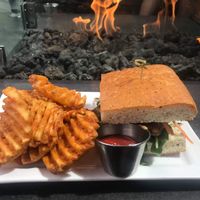 Indonesian tempeh burger at Garibaldi Lift Co Bar & Grill in Whistler
