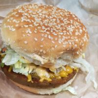 Burger at Marty's V Burger in New York City