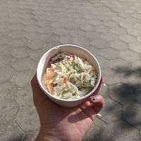cole slaw at Marty's V Burger in New York City