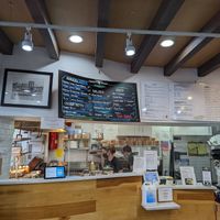 Inside, top menu. at Marty's V Burger in New York City