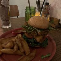 KFC sandwich!  at Hemp Cafe Tokyo in Tokyo