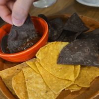 Nachos with salsa at Hemp Cafe Tokyo in Tokyo