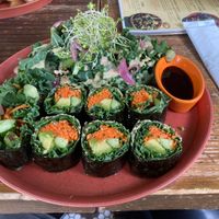 Raw vegan sushi at Hemp Cafe Tokyo in Tokyo