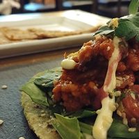 taco and onion bread at Hemp Cafe Tokyo in Tokyo