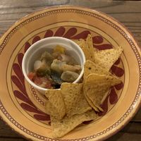 お通しのラタトゥィユとチップス at Hemp Cafe Tokyo in Tokyo