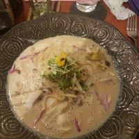 Yummy mushroom noodles! So pretty! So big! So creamy! at Kururu in Nara