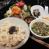 Hamburger plate at Kururu in Nara