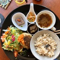 burger set at Kururu in Nara