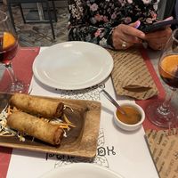 Spring rolls  at Paradox Thai Food and Bar in Santorini