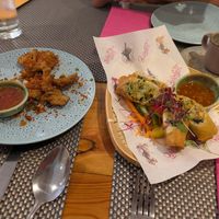 Chili Mushrooms 🍄 + Spring Rolls at Giggling Squid in Berkhamsted